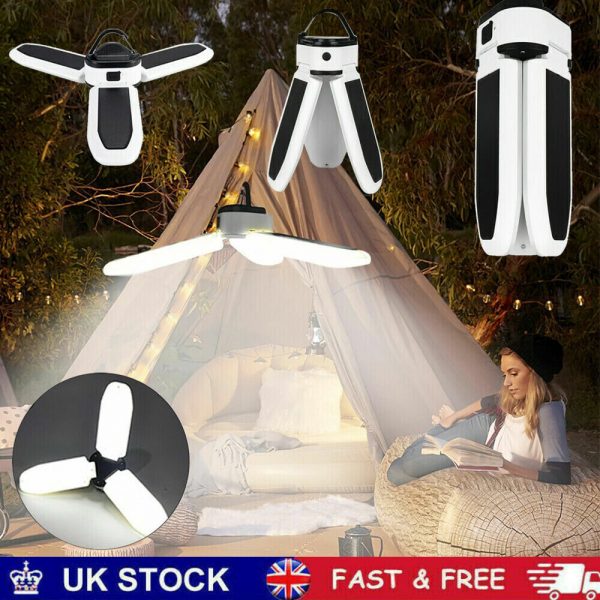 USB Rechargeable LED Bulb Light Solar Powered Outdoor Camping Tent Lamp Portable